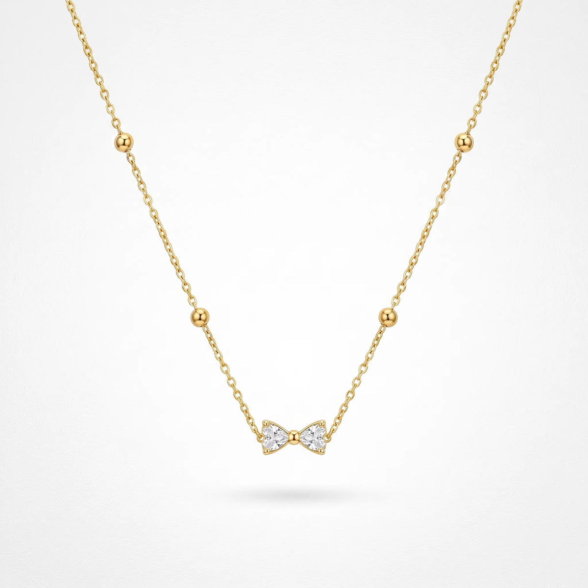 BOW CRYSTAL NECKLACE