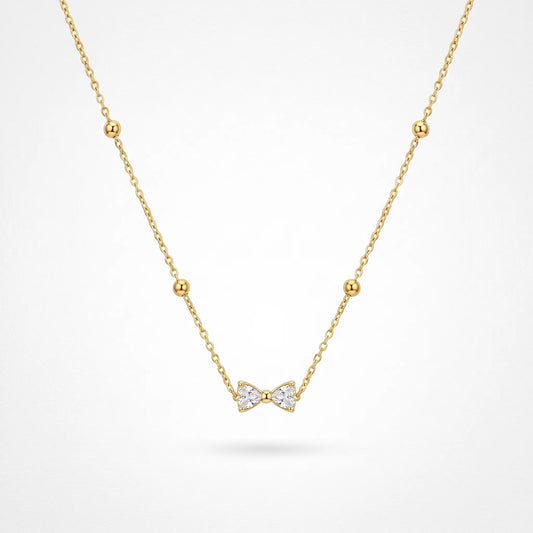 BOW CRYSTAL NECKLACE