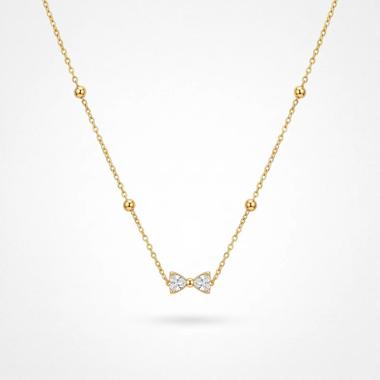 BOW CRYSTAL NECKLACE