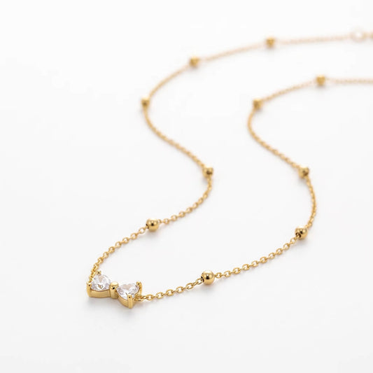BOW CRYSTAL NECKLACE
