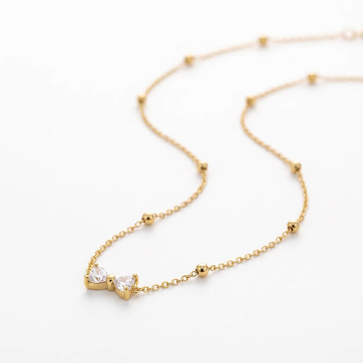 BOW CRYSTAL NECKLACE
