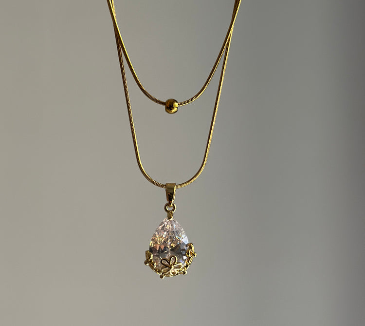 GOLDEN-DEW-Double-Layer-Necklace