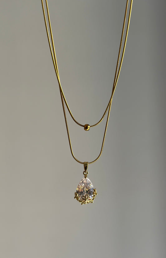 GOLDEN-DEW-Double-Layer-Necklace