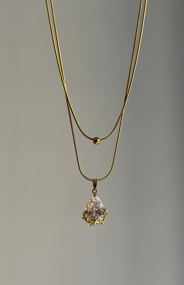 GOLDEN-DEW-Double-Layer-Necklace