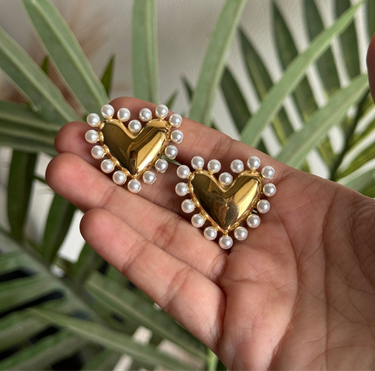 HEART-PEARL-STUDS